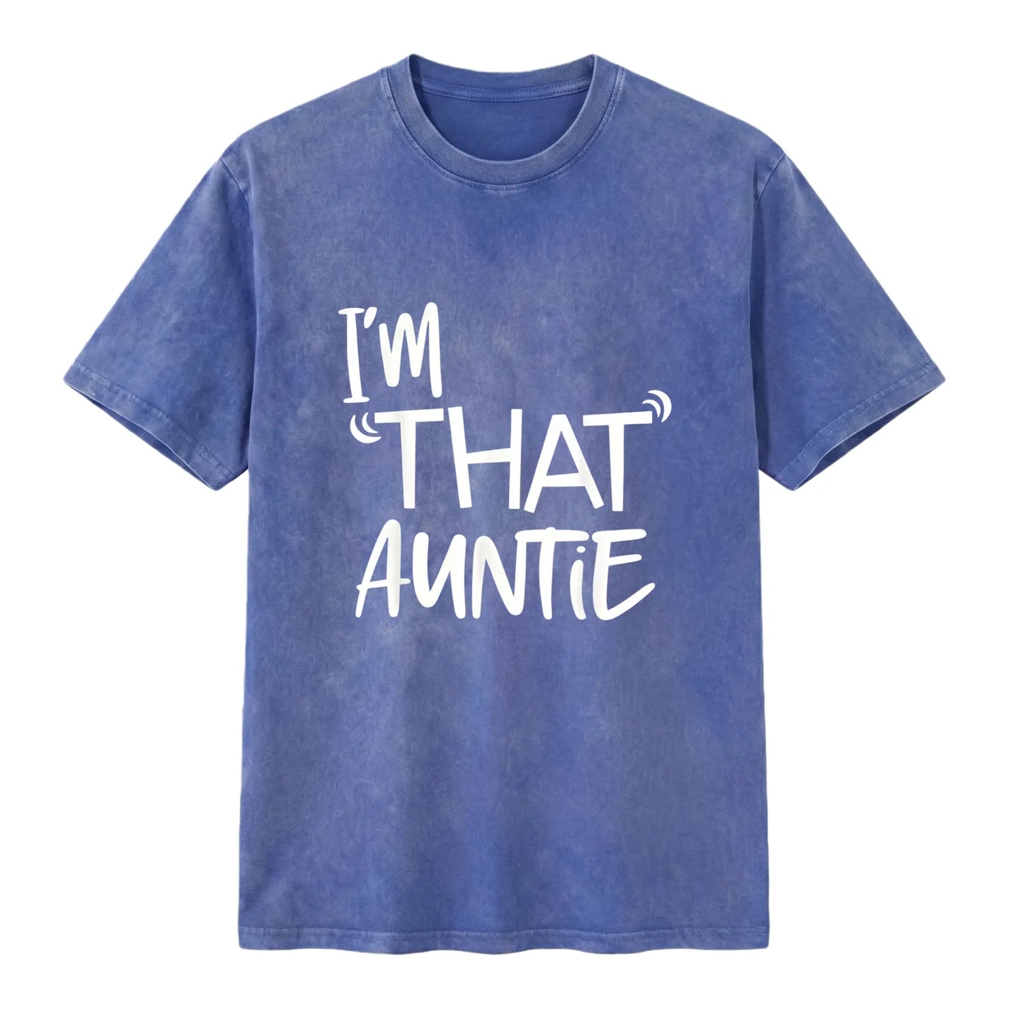 Cotton I'm That Auntie Funny Best Aunt Tee T-Shirt Women's Summer Plus Size Classic Soft Crew Neck Tee Tops