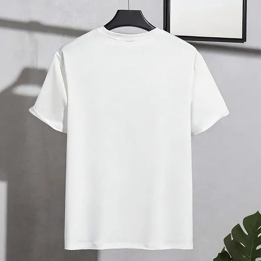 Men’s “Created with a Purpose” Christian graphic T-shirt, cross faith quote print tee, casual crew neck, perfect for church outfits, faith wear, and streetwear.