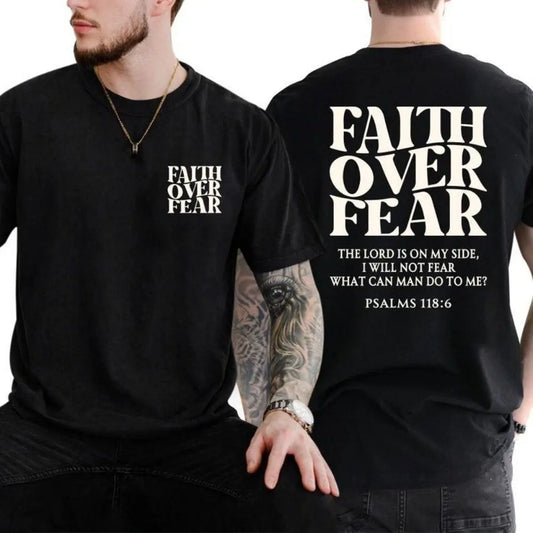 Faith Over Fear Tee Shirt, Christian T-Shirts, Jesus