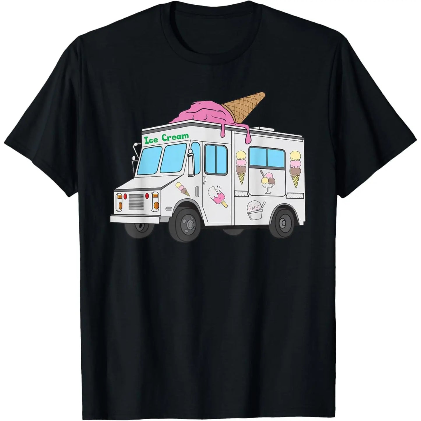 Funny Nostalgic Ice Cream Truck Summer Adventure Lover T-Shirt