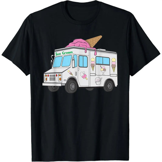 Funny Nostalgic Ice Cream Truck Summer Adventure Lover T-Shirt