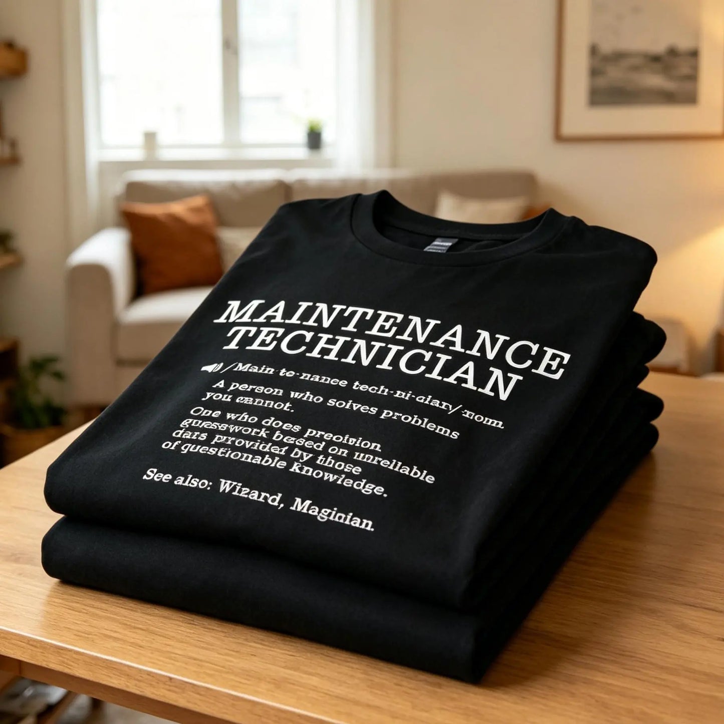 100%25 Cotton Maintenance Technician Repair Worker Handyman T-Shirt - Soft Breathable Casual Round Neck Tee with Handyman & Tools Graphic Print, Unisex for Men & Women, Machine Washable Workwear Gift Crewneck Menswear Tshirt