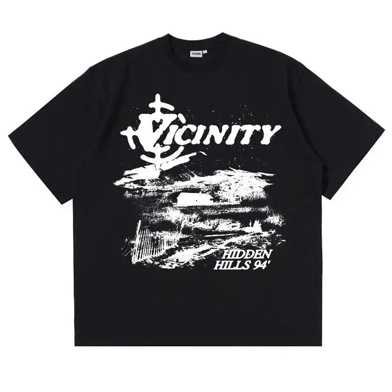 Men's T-Shirts Oversized Cotton Korean Fashion Graphic Y2k Tops Streetwear Short Sleeve Tees Harajuku Aesthetic Clothing