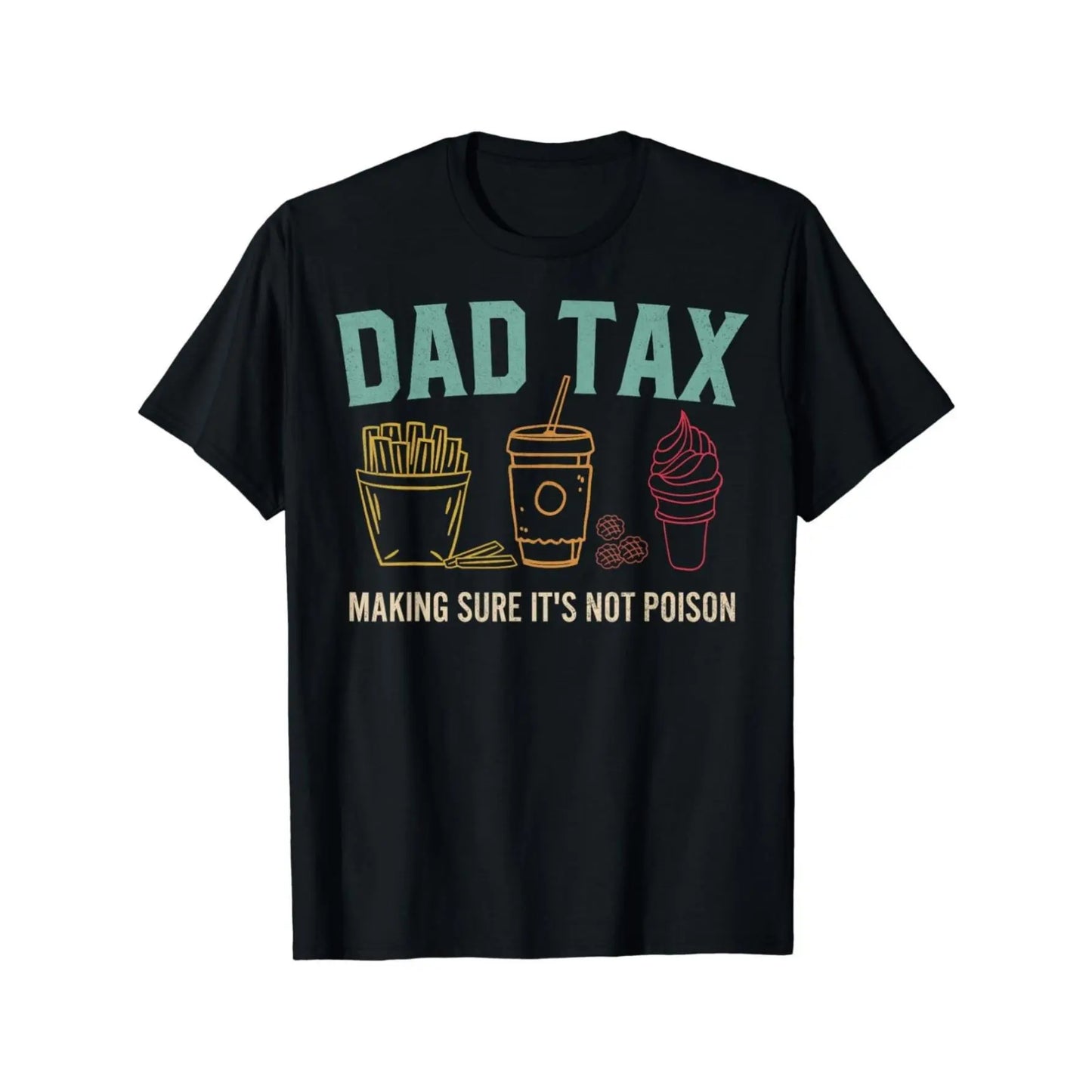 Dad Tax Print T-shirt, Trendy Cotton Tops Short Sleeve, Street Style Short Sleeve Tee, Comfort Fit Men''''S Tee, Crew Neck Tee, Ultra Soft, Breathable, Moisture Wicking, Casual Summer Tee, Must-have Fashionable Tee for U.S. Election