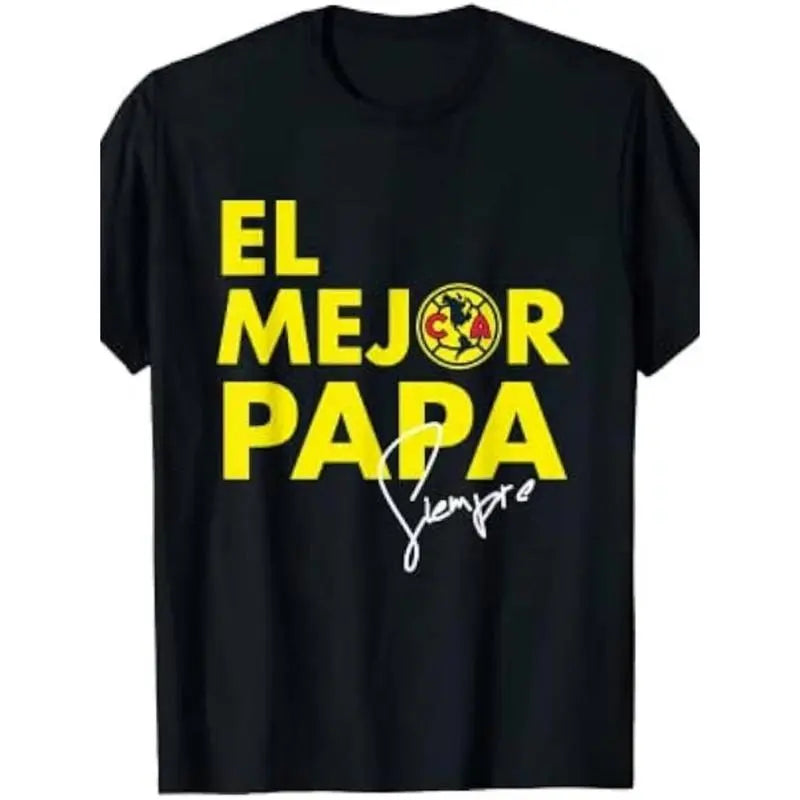 Summer t Shirts Club America "El Mejor Papa" Men's T-Shirt - 100%25 Cotton, Casual Crew Neck