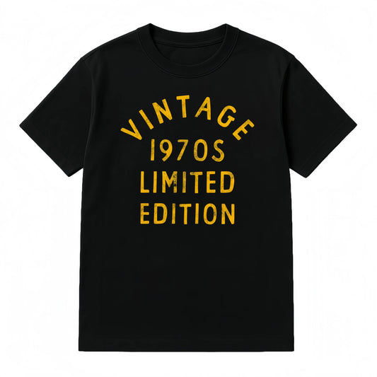 Vintage 1970s Limited Edition T-Shirt Fun Cool 1970s Theme Classic Women's Tee Cotton Loose Fit Unisex Graphic Tee