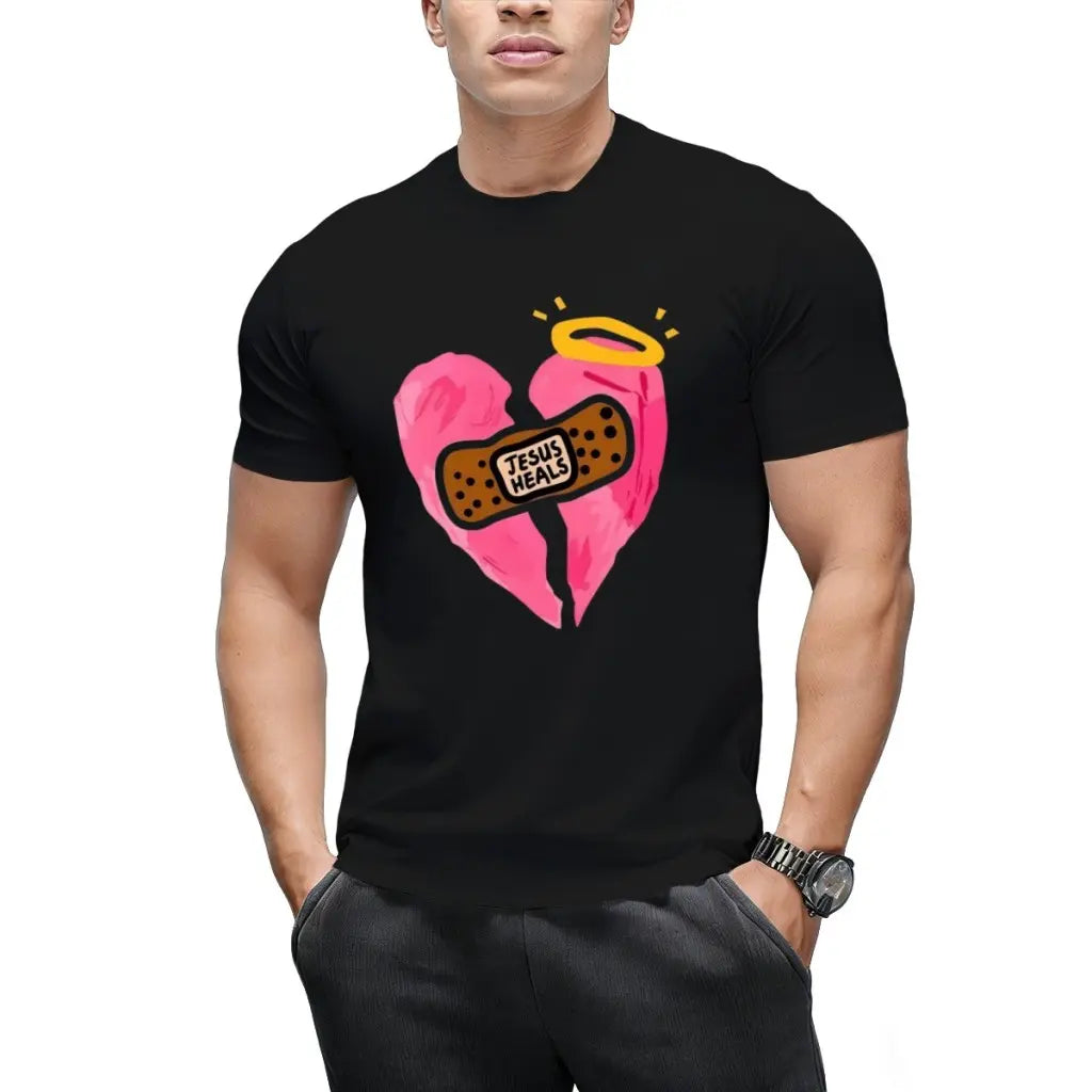 Jesus Heals Christian  Cotton T-Shirt good graphic tees