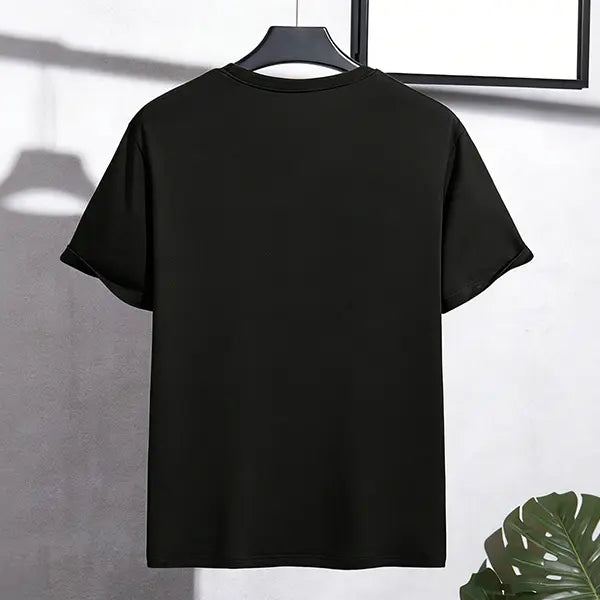 Men’s NYC "Eternal City" printed T-shirt, New York street-style short sleeve, Statue of Liberty themed casual top.