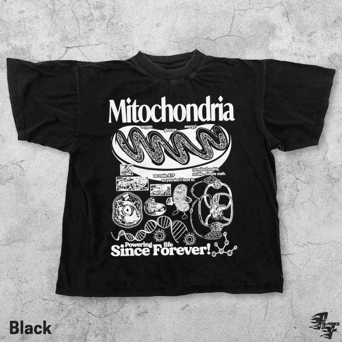 Shortsleeve Round Neck Casual Mitochondria Vintage Science T-Shirt, Retro Biology Graphic Tee, 90s Academic Cell Diagram Top, Geek Lab Humor T-Shirt, STEM Learning Gift, Vintage Graphic Tees