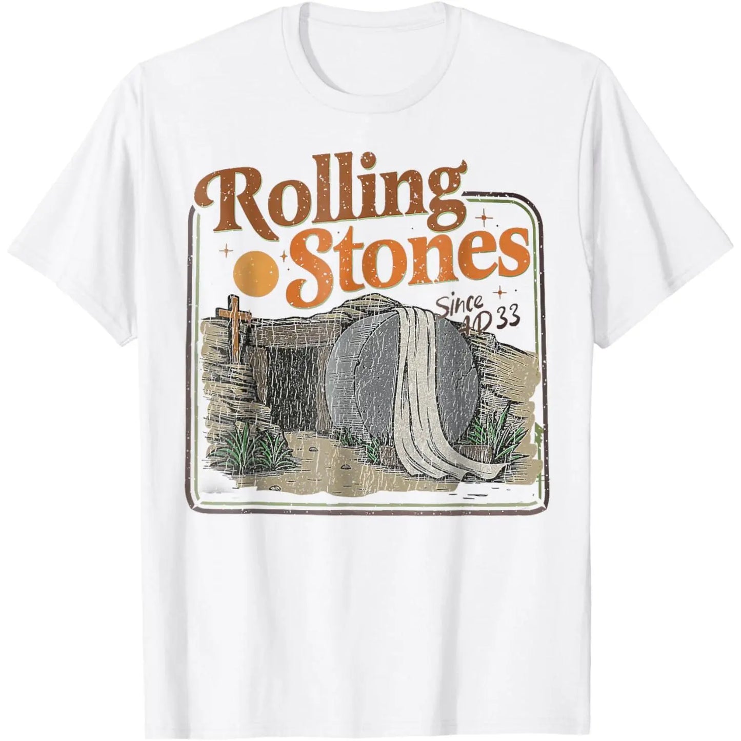 The Stone was Rolled Away He is Alive Retro Christian Easter T-Shirt