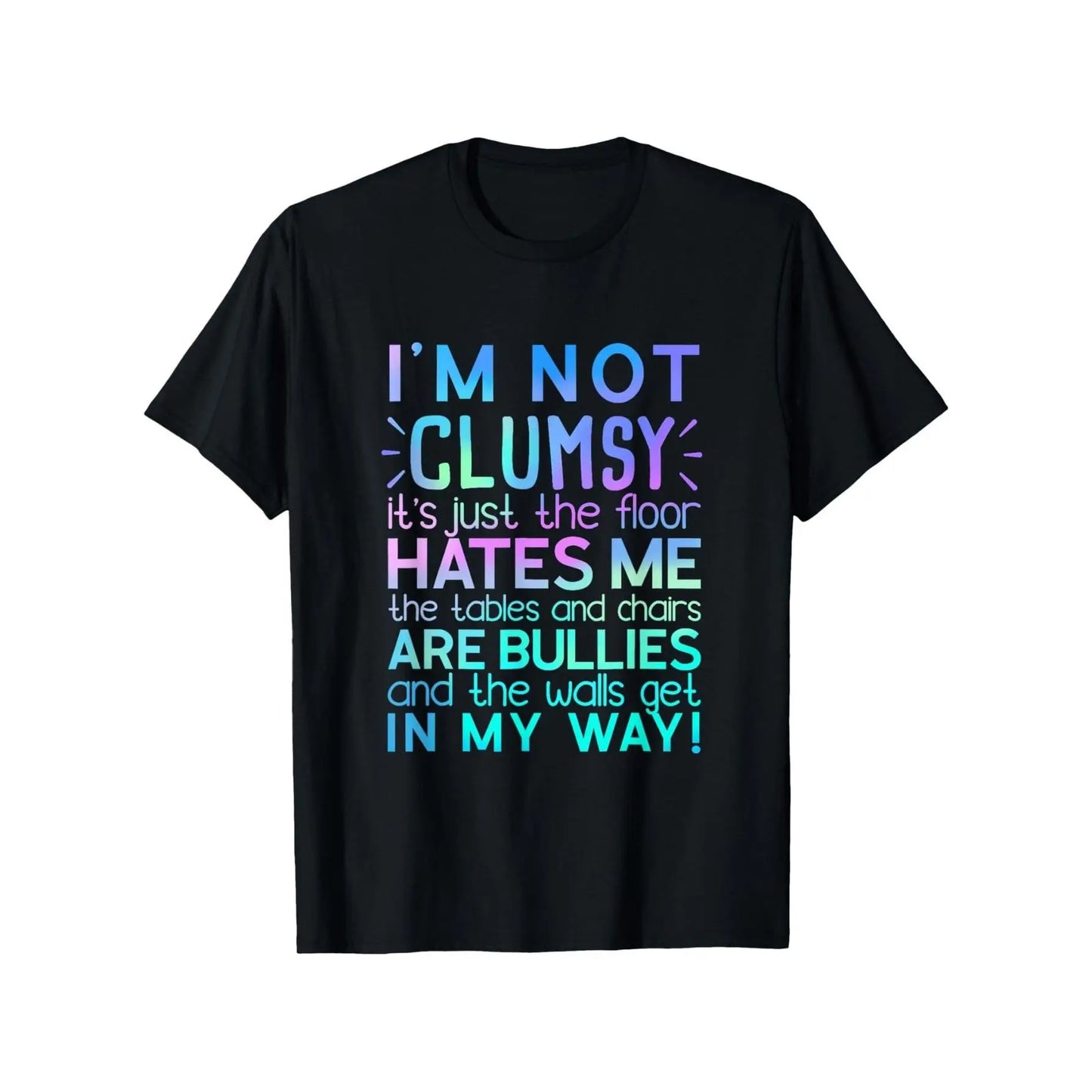 [Funny T Shirt] Ultra Soft Cotton T Shirt | I'm Not Clumsy Funny People saying Sarcastic Gifts T-Shirt, Trendy Tops Short Sleeve, Street Style Short Sleeve Tee, Comfort Fit Men's Tee, Crew Neck Tee, Breathable, Moisture Wicking, Gifts for Men, Women
