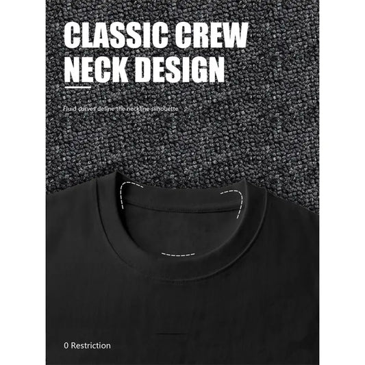 Men's Cotton Shortleeve Vintage Jeff Graphic Crewneck T-Shirt - Unisex Casual Streetwear, Comfortable All-Season Everyday Apparel, Shortsleeve