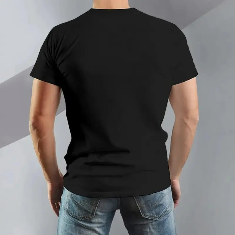 Men's Plain Short-Sleeve Cotton Crew Neck T-Shirt - Retro Casual Sporty Sports Top, Ideal for Gen X Everyday Summer Wear, Sporty Sports Tops