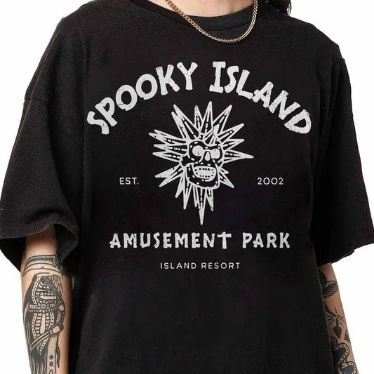 Spooky Island Shirt, Spooky Island Disco Skull Shirt, Retro Cartoon Halloween Movie Tee, Halloween Nostalgia Baggy Tee, Halloween AmusementSummer Spooky Shirt, Halloween Shirt, Summer Halloween Shirt, Fall Graphic Tee, Horror Tee, Vintage Halloween Shirt