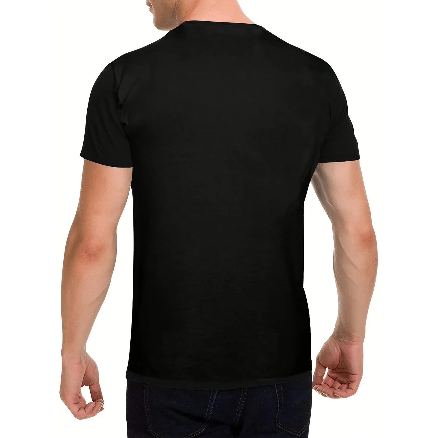 Men's DJ Graphic T-Shirt with Turntable & Headphone Print - 100%25 Stretchy Comfort Fit, DJ Lettering & Music Notes Design, Casual & Music Production Apparel for DJs, Machine Washable All-Season Wear (Black/White) - Ideal for Parties, Clubs, Casual Attire