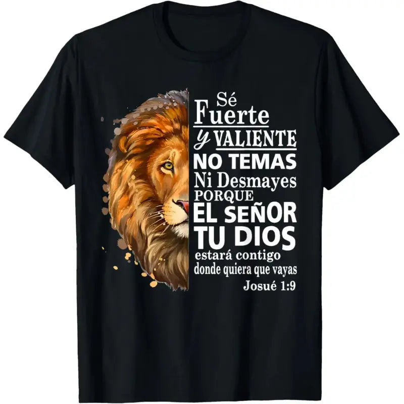 Valiente Josue 1:9 Spanish Christian Bible Verse T-Shirt