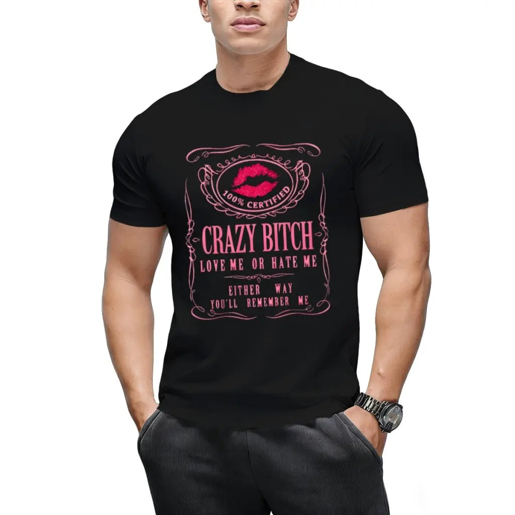 Women's Casual Cotton Short-Sleeve Graphic Tee, Humorous Bold Statement Design