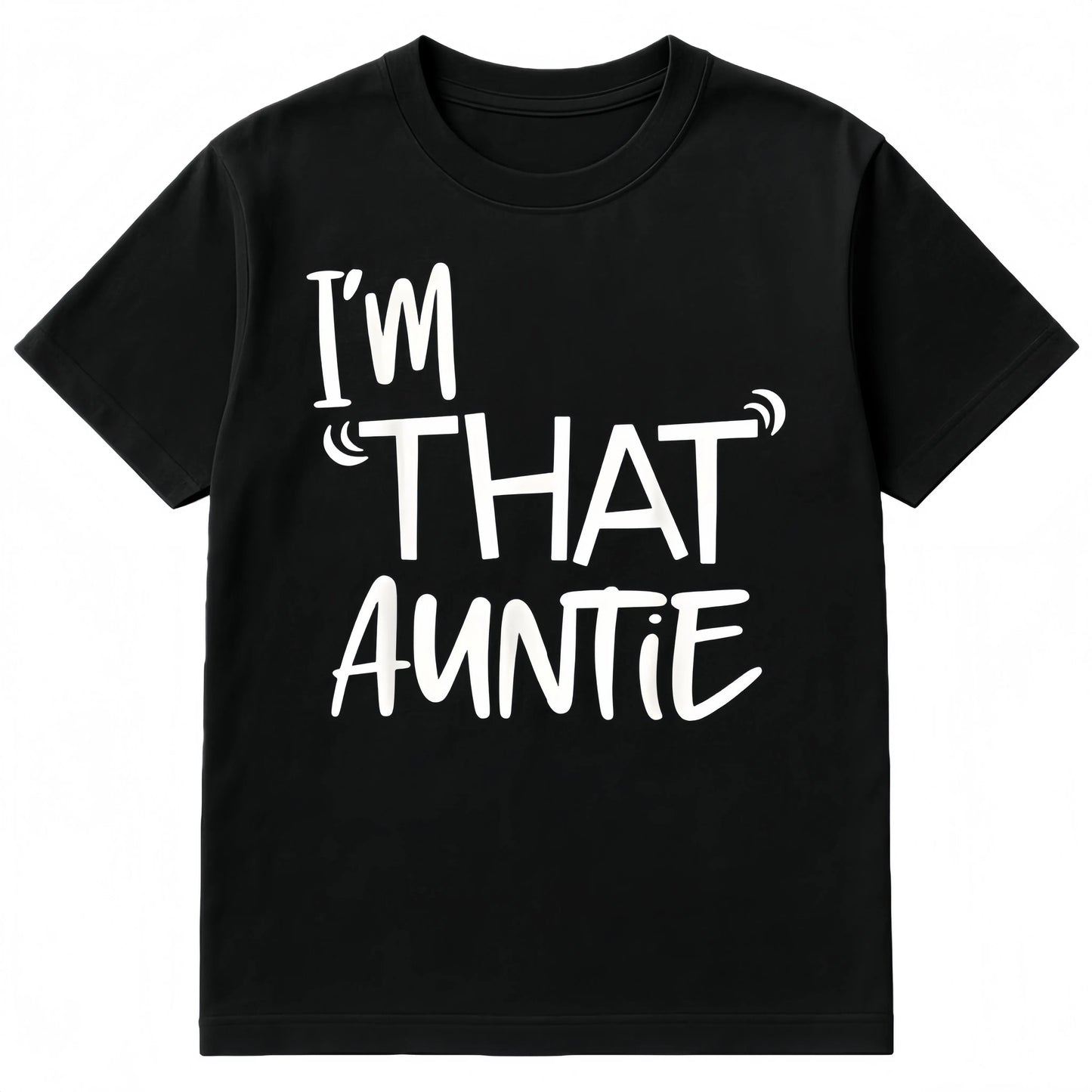 Cotton I'm That Auntie Funny Best Aunt Tee T-Shirt Women's Summer Plus Size Classic Soft Crew Neck Tee Tops
