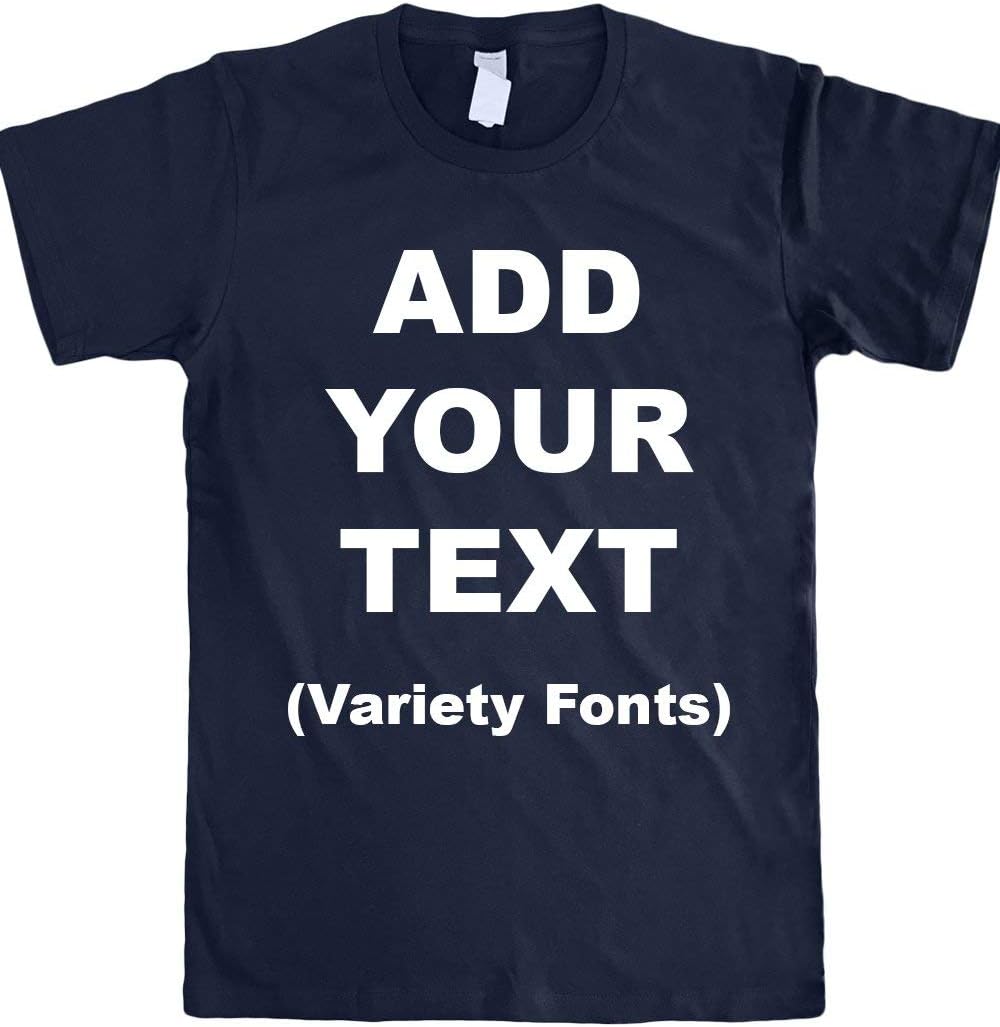 Custom T Shirts Ultra Soft Add Your Text for Men & Women Unisex Cotton T Shirt