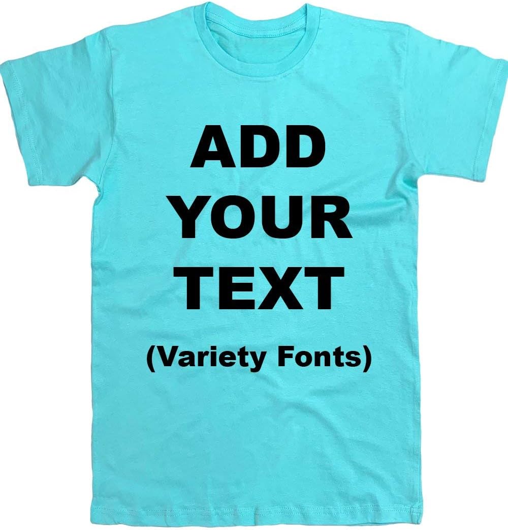 Custom T Shirts Ultra Soft Add Your Text for Men & Women Unisex Cotton T Shirt