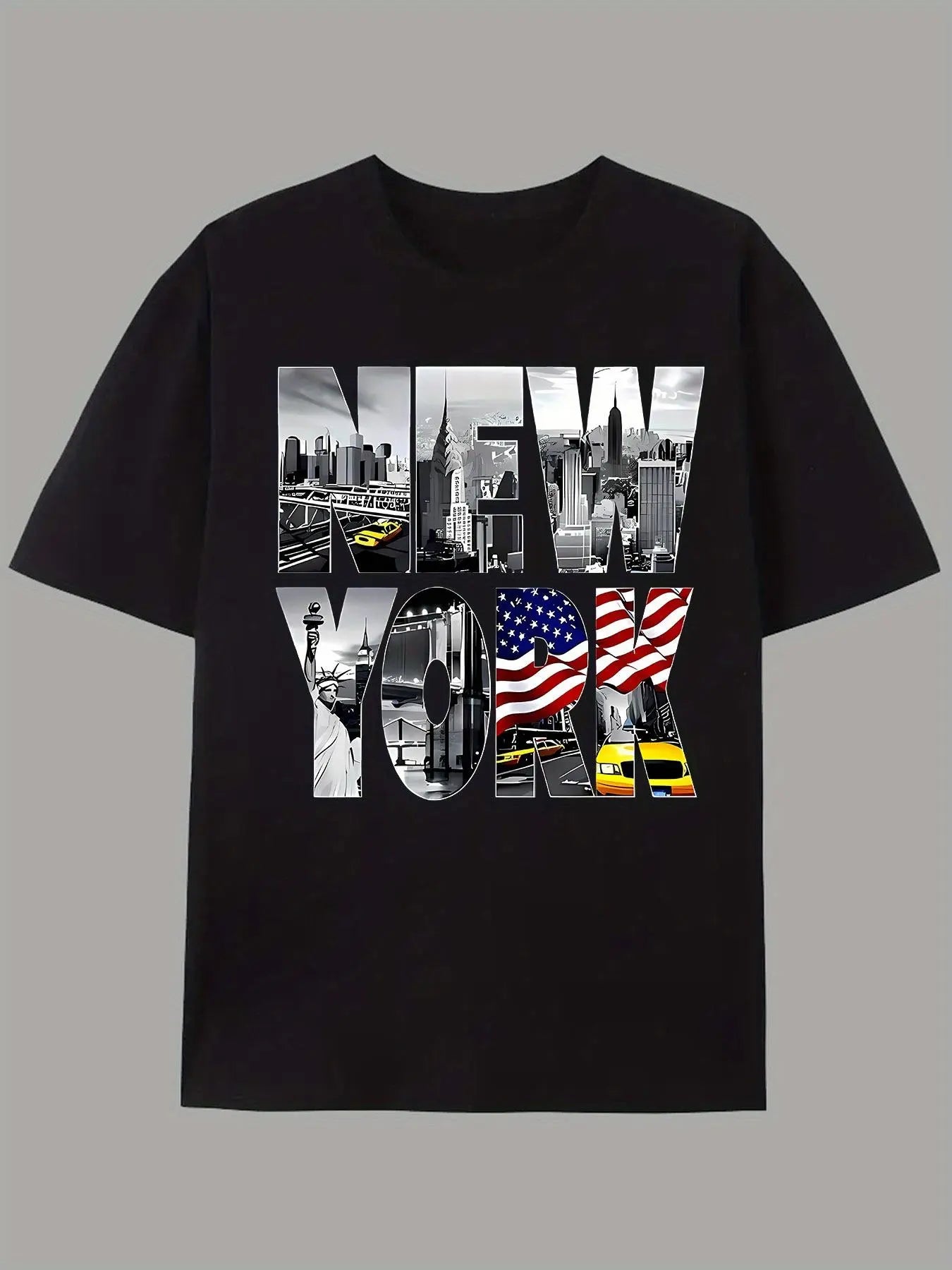 Men's Casual Short Sleeve Crew Neck T-Shirt - Lightweight & Breathable Summer Top for Spring & Outdoor Activities, Comfortable Daily Wear, Ideal for Hiking, Travel, and Warm Weather Adventures