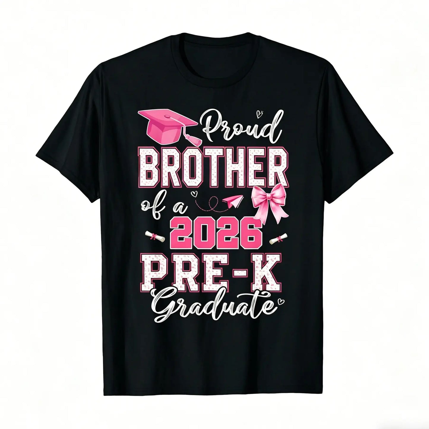 2026 Pre-K Graduation T-Shirt - Proud Mom of Pre-K Graduate, Loose Fit Casual Round Neck Tee with Diploma & Suitable for Pre-K Parties, Achievement Outfit (Comfortable Graduation Attire) Graphic Tshirt