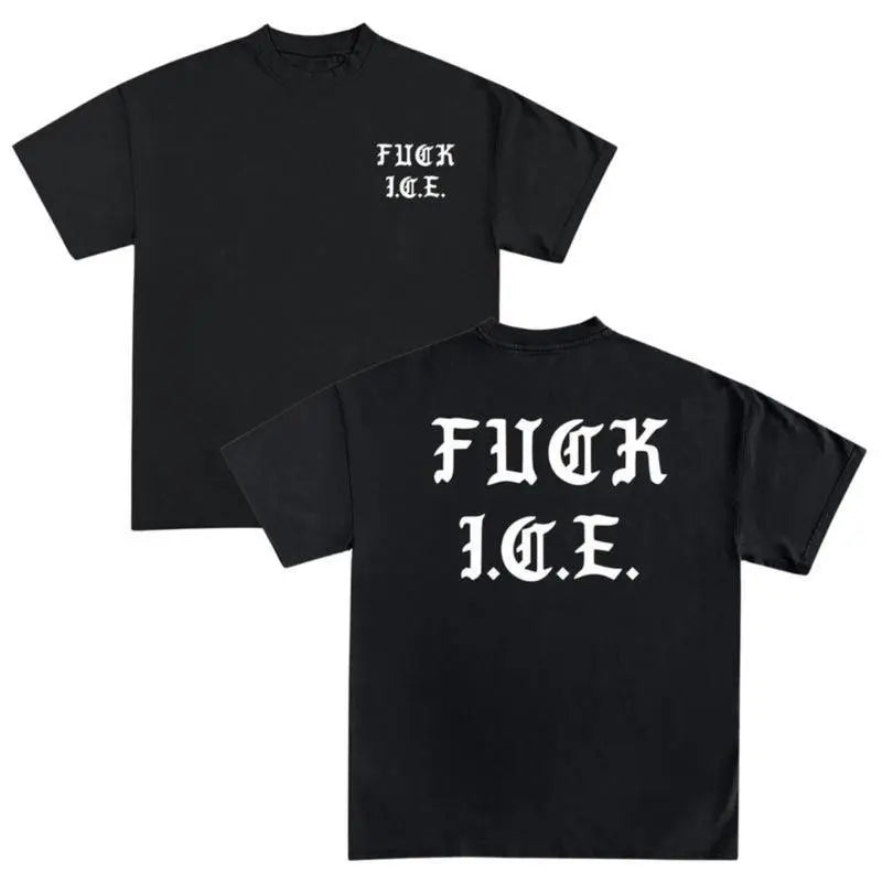 Old English T-Shirt, Funny Political Shirts, Pro Immigration Tshirt, Anti-ICE Shirt, Social Justice Shirt 100%25 Premium Cotton T-shirt