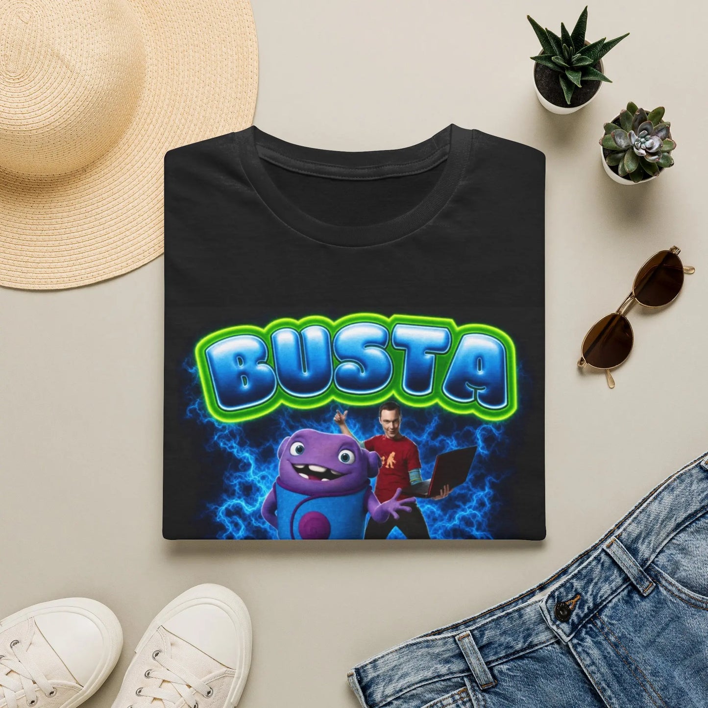 Busta Lime T-Shirt | Colorful Cartoon Alien