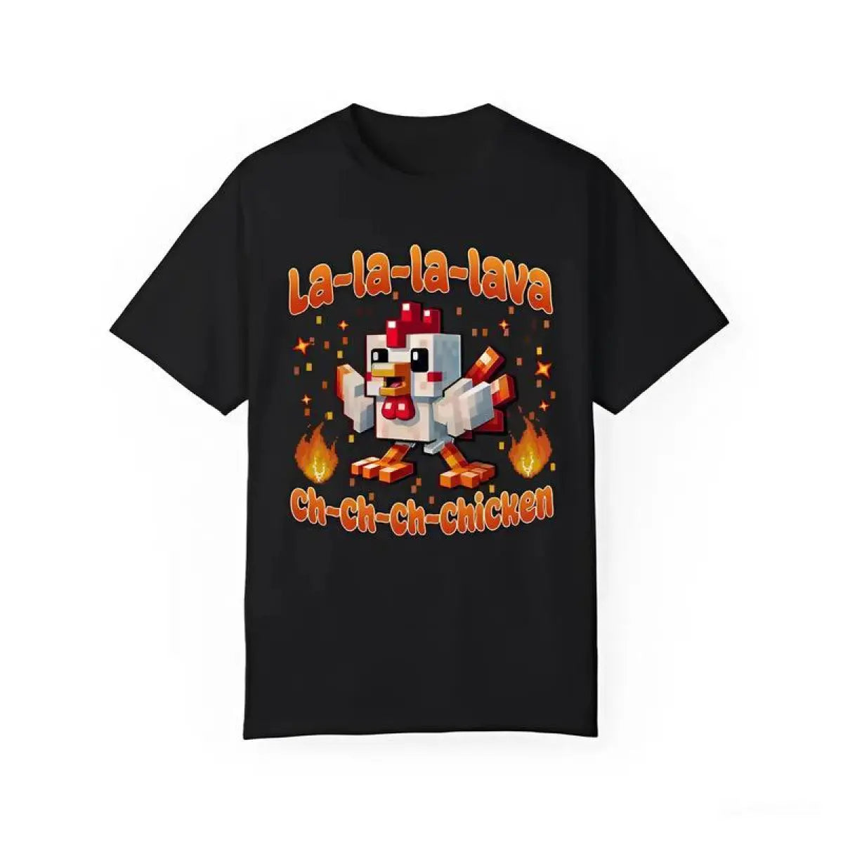 Lava Chicken Youth T-Shirt – Funny Minecraft-Inspired Gamer Tee for Boys, Cute Riding Chicken Graphic Shirt