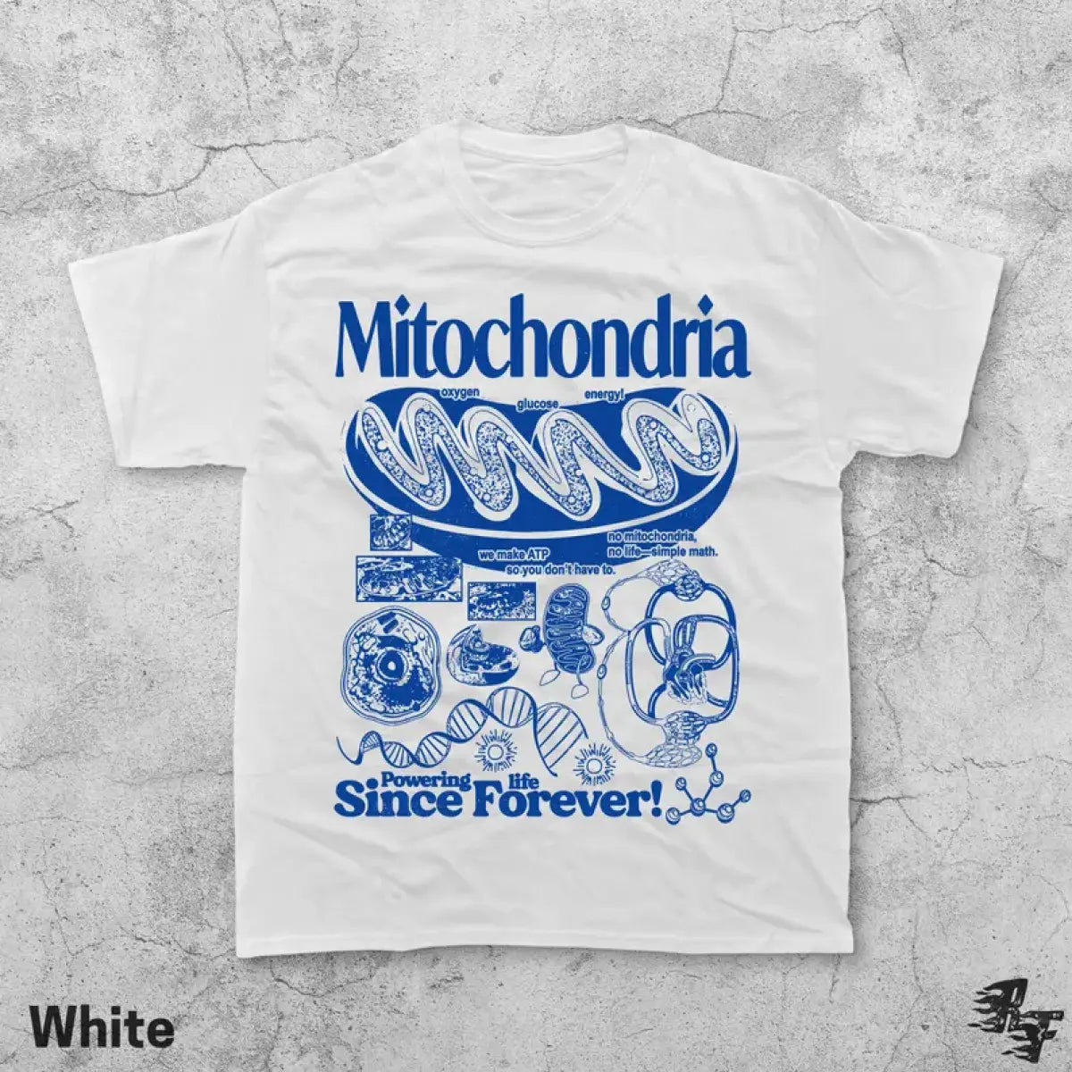 Shortsleeve Round Neck Casual Mitochondria Vintage Science T-Shirt, Retro Biology Graphic Tee, 90s Academic Cell Diagram Top, Geek Lab Humor T-Shirt, STEM Learning Gift, Vintage Graphic Tees