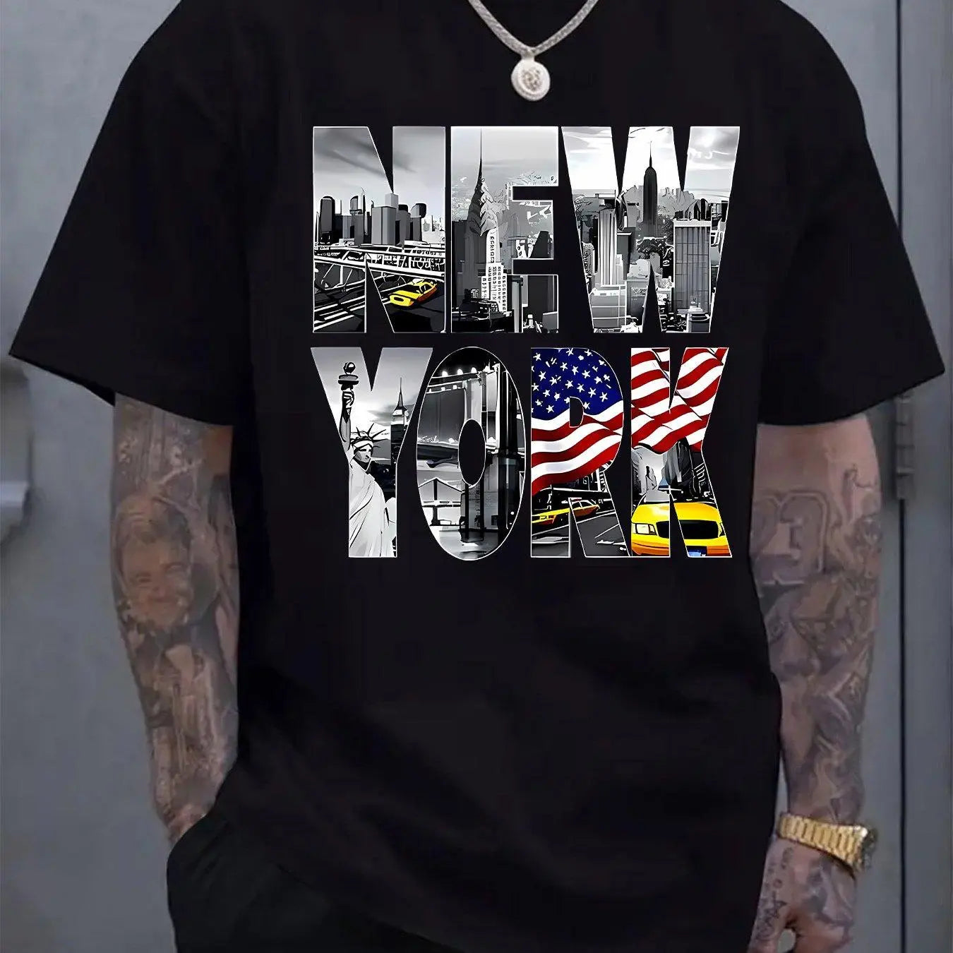 Men's Casual Short Sleeve Crew Neck T-Shirt - Lightweight & Breathable Summer Top for Spring & Outdoor Activities, Comfortable Daily Wear, Ideal for Hiking, Travel, and Warm Weather Adventures