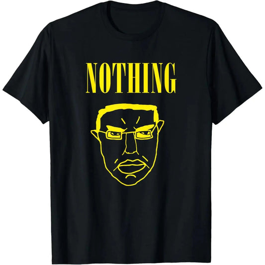 100%25 Cotton Printed Street-Style T-Shirt Nothing Ever Happens Chud Meme Wojak T-Shirt