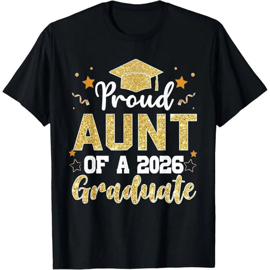 100%25 Premium Cotton T-shirt Proud Aunt of a 2026 Graduate T-Shirt for Aunt Senior