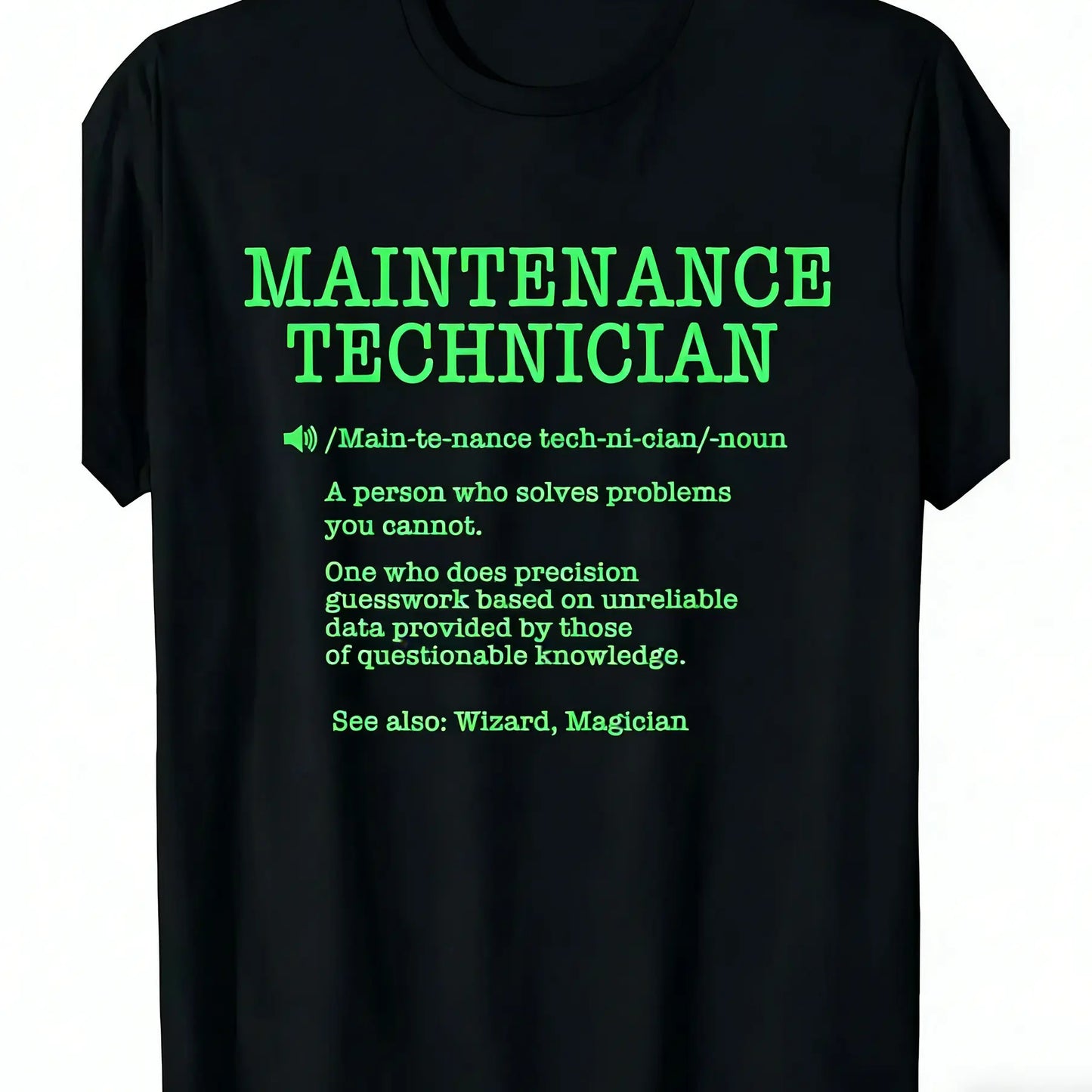 100%25 Cotton Maintenance Technician Repair Worker Handyman T-Shirt - Soft Breathable Casual Round Neck Tee with Handyman & Tools Graphic Print, Unisex for Men & Women, Machine Washable Workwear Gift Crewneck Menswear Tshirt