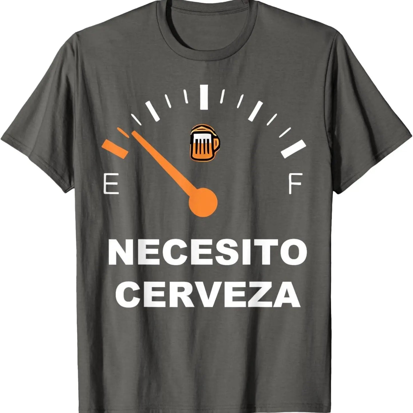 Necesito Cerveza T-Shirt for Men - Comfortable Menswear Top with Beer Gauge Design