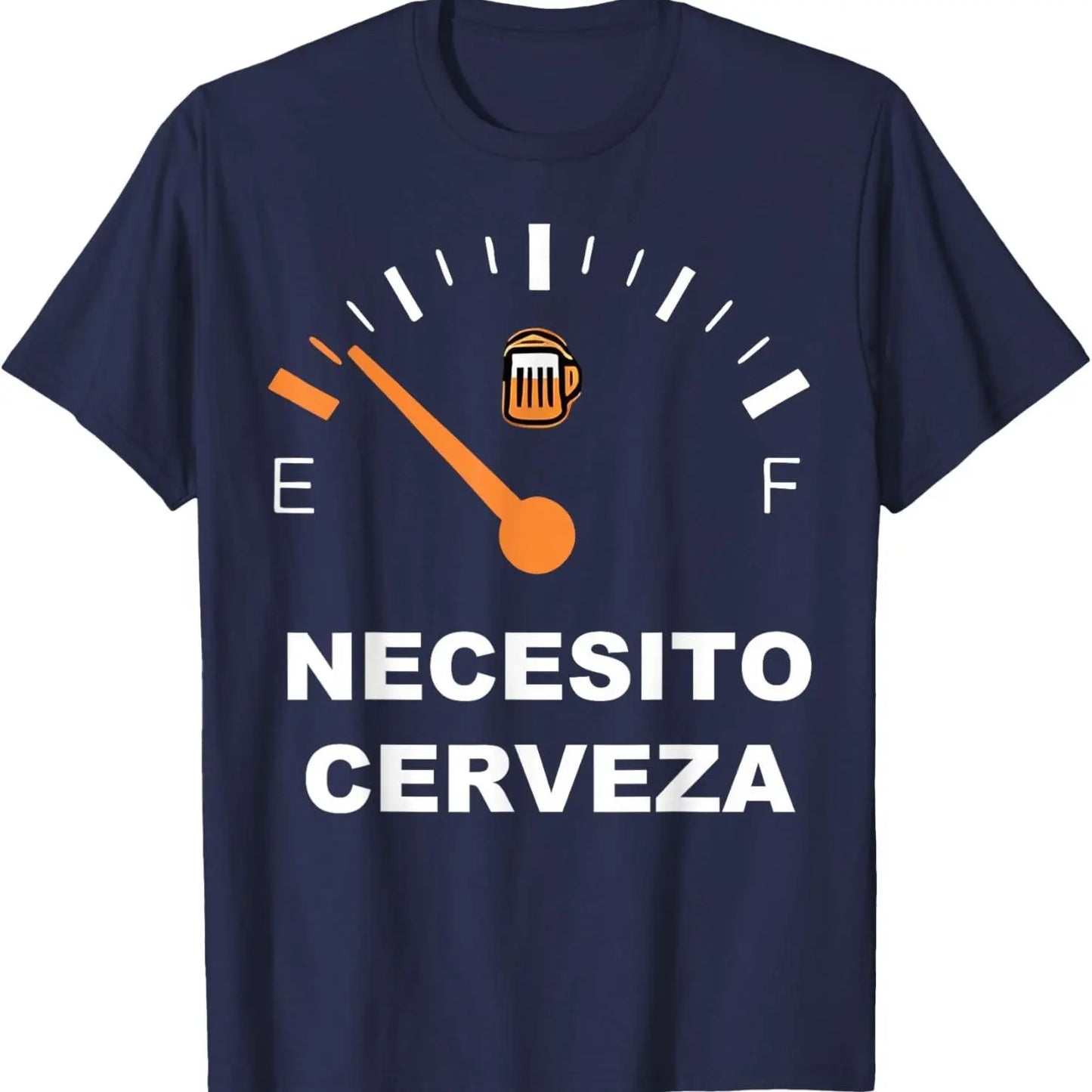 Necesito Cerveza T-Shirt for Men - Comfortable Menswear Top with Beer Gauge Design