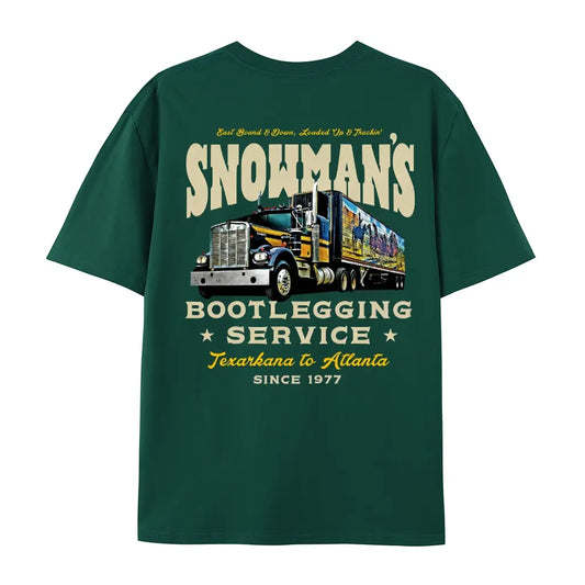 Snowman's Bootlegging Service 2-Side T-Shirt, Smokeyy and The Bandiit , Unisex Trendy Shirt Gift for Movie Fans, Gift for Him, Movie Merch brent rivera merch eugene  Hip Hop Rapper Concert cape let emo clothes unknown good graphic tees