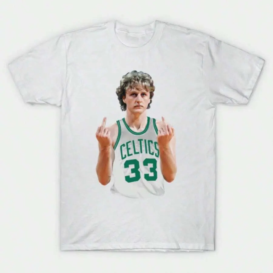 Larry Bird Retro 90s T-Shirt Black Shirt Men's Shirts Vintage Men's Clothing