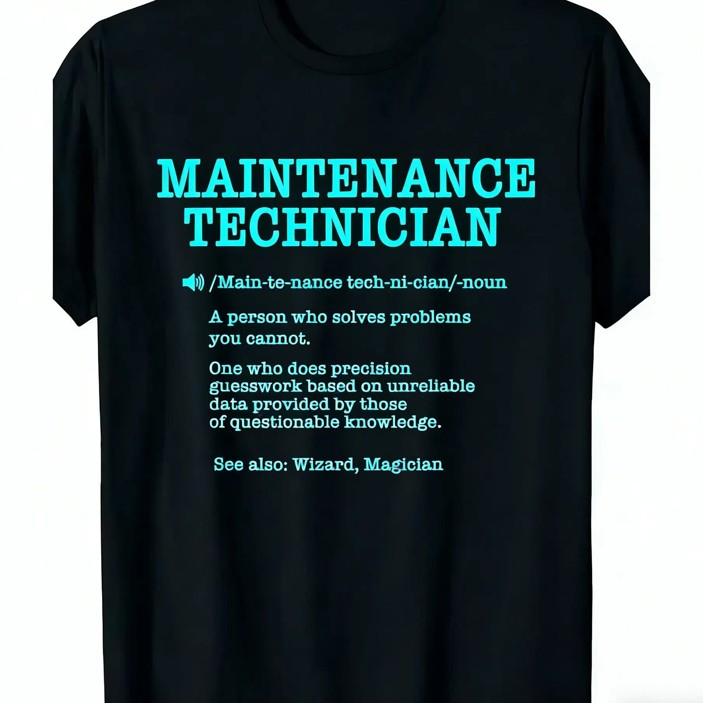 100%25 Cotton Maintenance Technician Repair Worker Handyman T-Shirt - Soft Breathable Casual Round Neck Tee with Handyman & Tools Graphic Print, Unisex for Men & Women, Machine Washable Workwear Gift Crewneck Menswear Tshirt