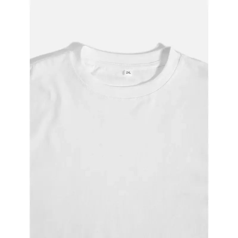 Men's Letter Print Round Neck T-Shirt, Casual Breathable Short Sleeve Summer Streetwear Tee, Comfortable Knit Fabric, Fitted Cut, Trendy Design for Daily Wear, MenswearUnisex Crew neck T-shirt for Men And Women,All-Season Comfort,Heavyweight 100%25 Cotton
