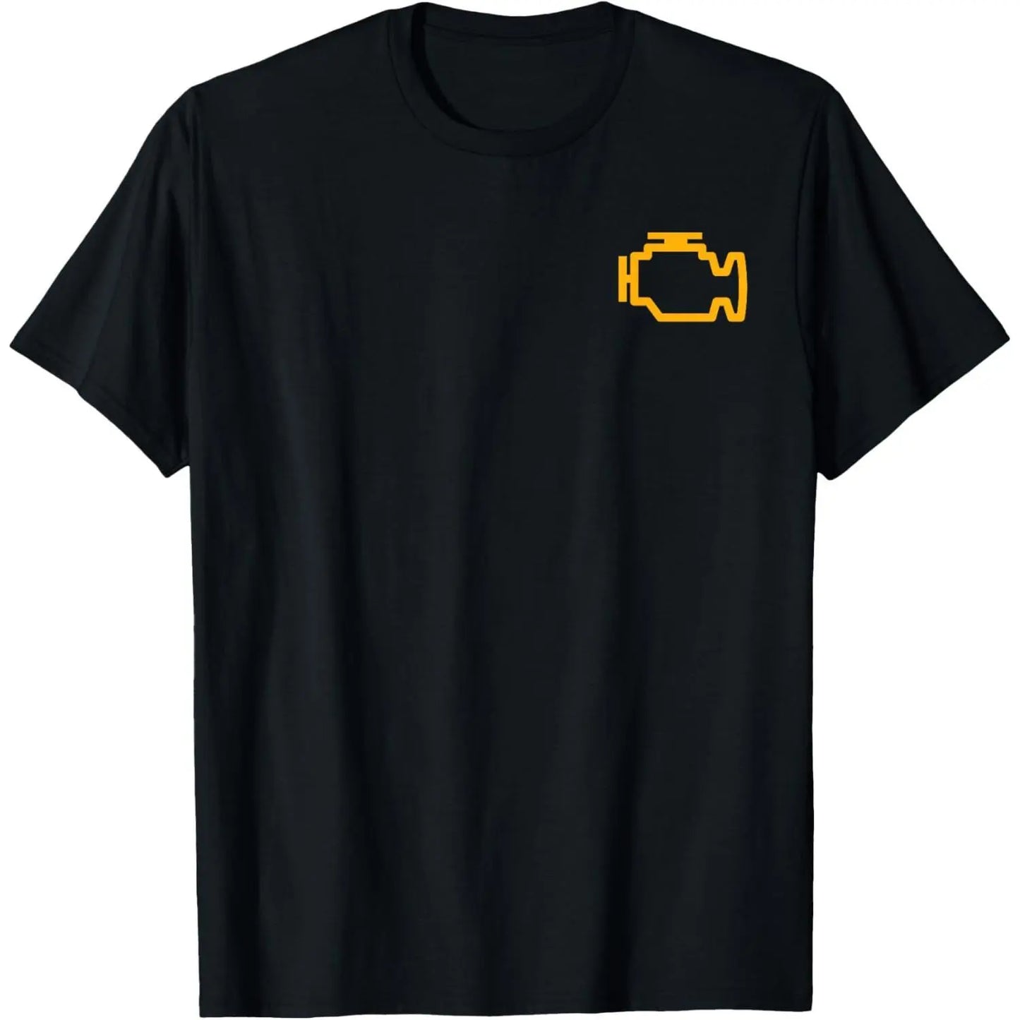 Pure Cotton Check Engine Light T-Shirt classic Fabric Menswear
