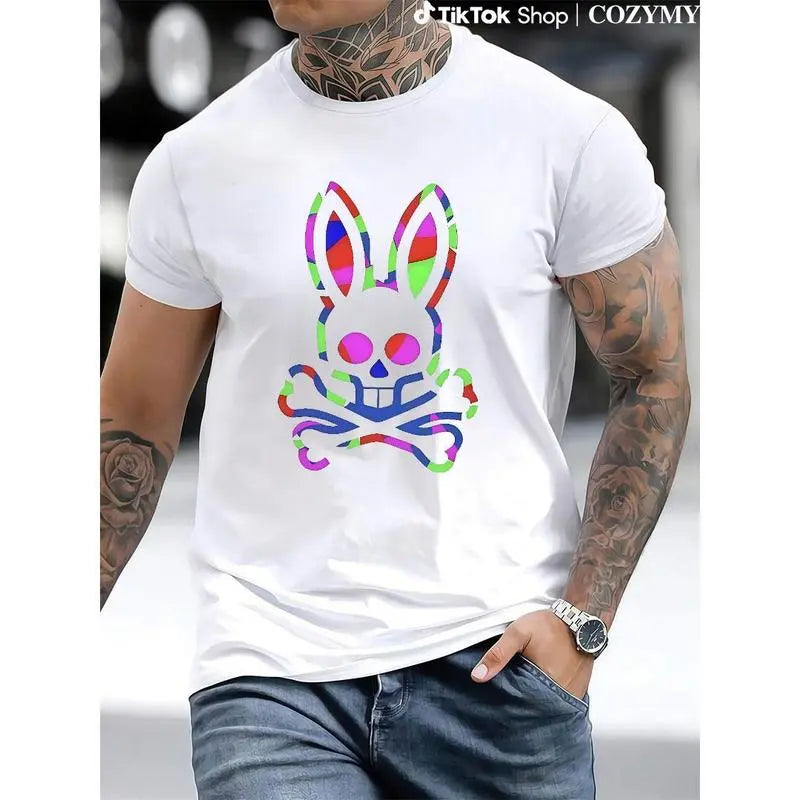 Men'S Simple Style Cotton T-Shirt, Short Sleeve, Ideal For Casual Looks, Cartoon Print Crewneck Regular Fit Casual T Shirt Tops, Cool Graphic T-Shirts For Men Premium Quality Unique Graphic Art Tees, Men Unisex Golf Gift T-Shirt For Men and Women 052