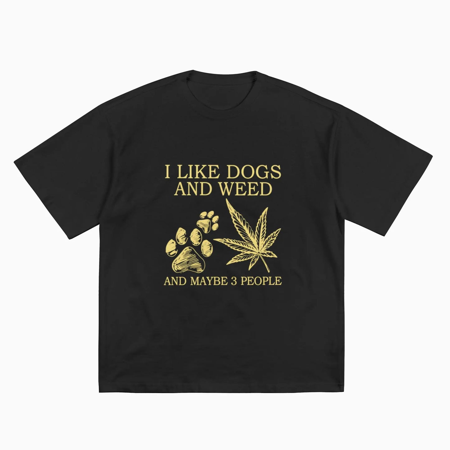 I Like Dogs And Cats, Maybe Also Three People. Print T-Shirt, Short Sleeve Crew Neck Casual Top for Summer & Spring, Women'S Clothing
