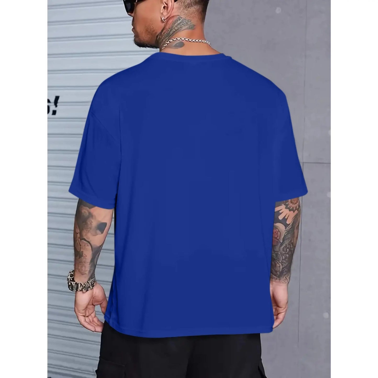 1pc Vintage Style Christmas Graphic Tee, Men'S Casual Plus Size T-Shirt with "Merry Christmas Shitter'S Full" Print, Polyester Knit Fabric, Round Neck, Loose Fit, Summer Season Top