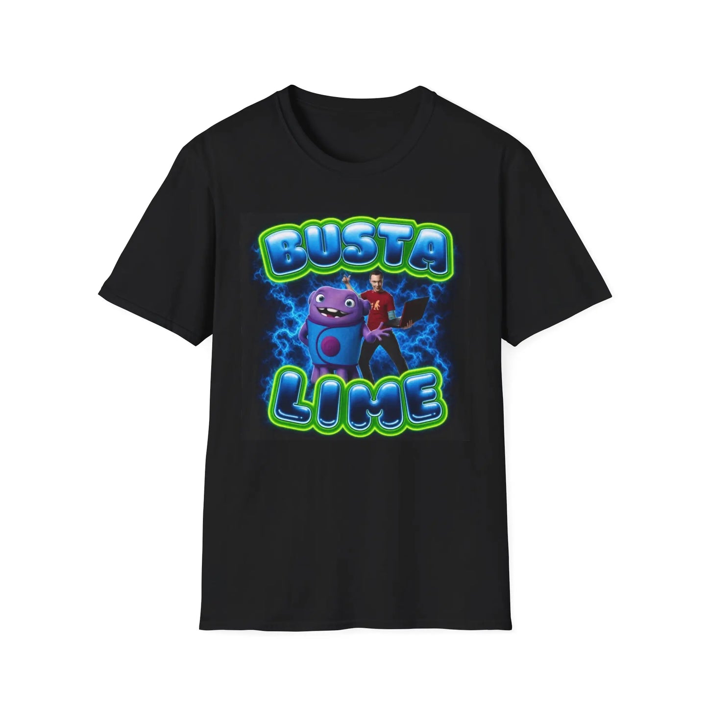 Busta Lime T-Shirt | Colorful Cartoon Alien