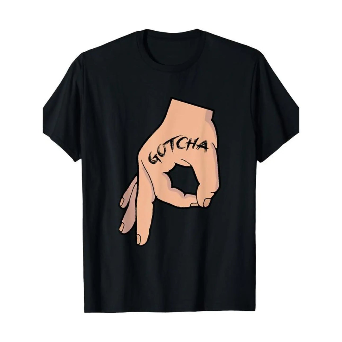 Gotcha Made You Look Funny Finger Circle Hand Game Gag T-Shirt 100%25 Cotton - -made in usa