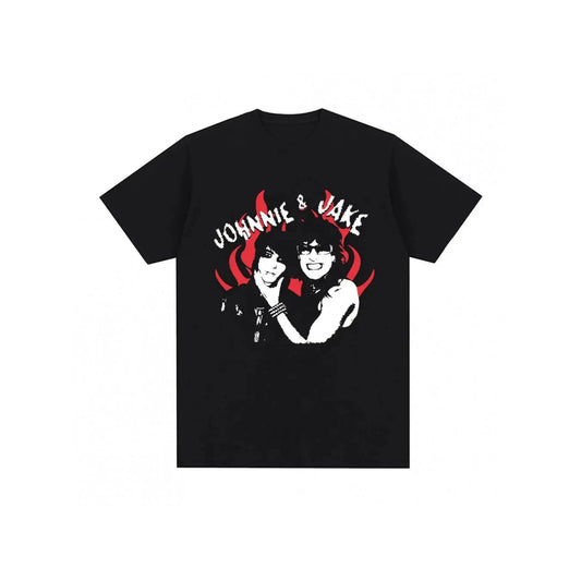 Vintage Jake Webber & Johnnie Guilbert Graphic T-Shirt for Men & Women, Oversized 100%25 Cotton Short Sleeve Round Neck Casual Top, Tshirt