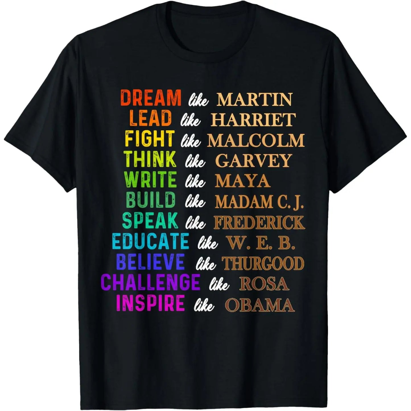 Dream Like Martin Lead Like Harriet The Black History Month T-Shirt