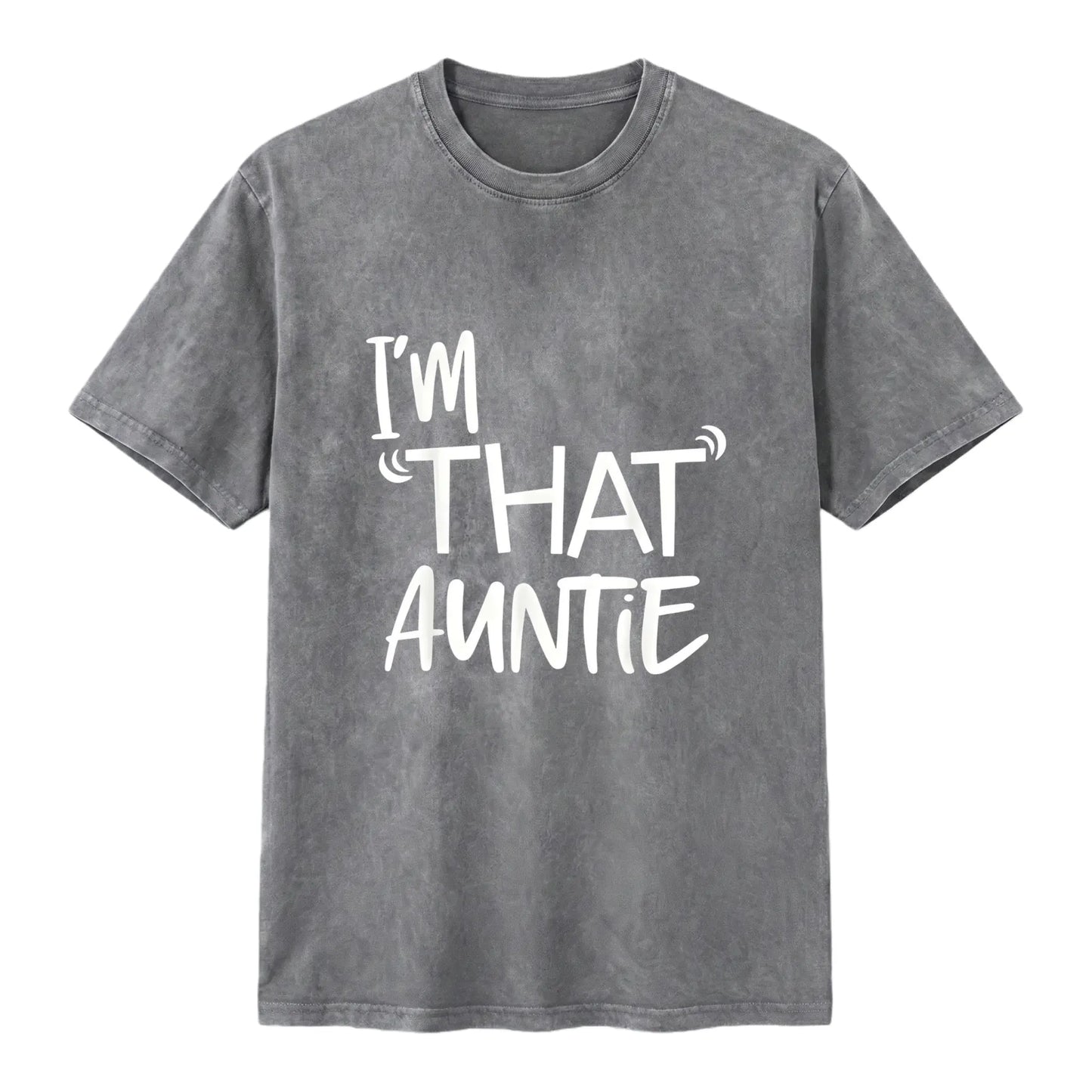 Cotton I'm That Auntie Funny Best Aunt Tee T-Shirt Women's Summer Plus Size Classic Soft Crew Neck Tee Tops